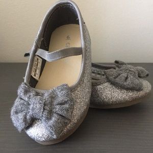 Carter’s - Silver Glitter Ballet Flats - Size 6